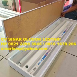 Kap Lampu TL Outbow 2x36 Tutup Cover Acrylic Susu